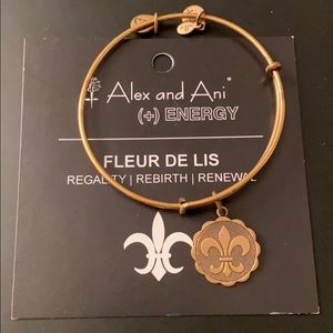 Alex and Ani Gold Fleur de Lis bracelet